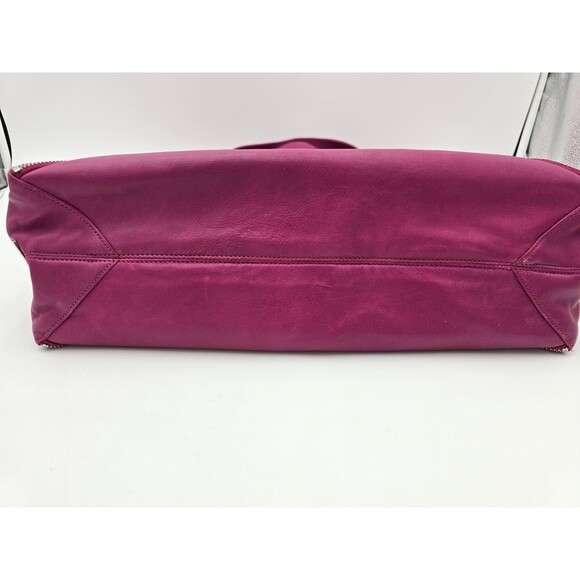 KOOBA Magenta Pink Oversized Leather Ryder Shoulder Purse Handbag Zipper Dustbag - Picture 9 of 15